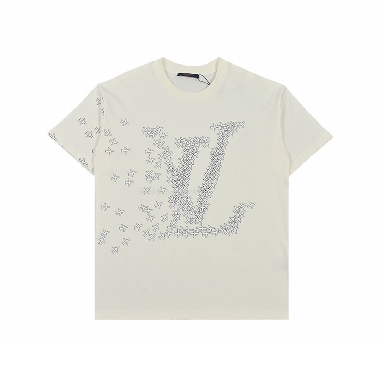 Louis Vuitton 20ss Small Aircraft Logo Printing Short Sleeved T Shirt (5) - www.newkick.vip